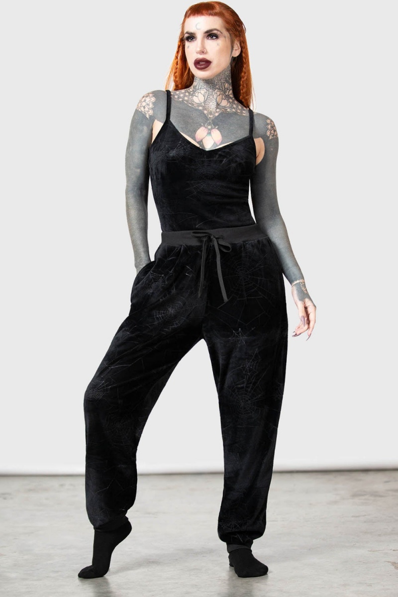 Killstar Arachno Rest Joggers Černé | QWETYK-762