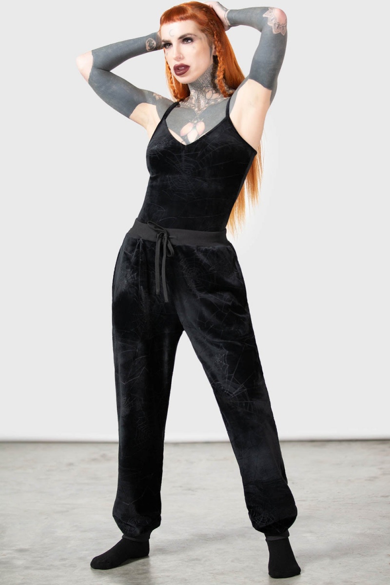 Killstar Arachno Rest Joggers Černé | ZFGPWJ-368