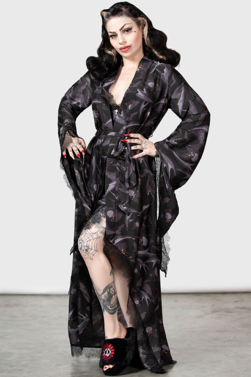 Killstar Asperity Robe Černé | LUYXOH-345