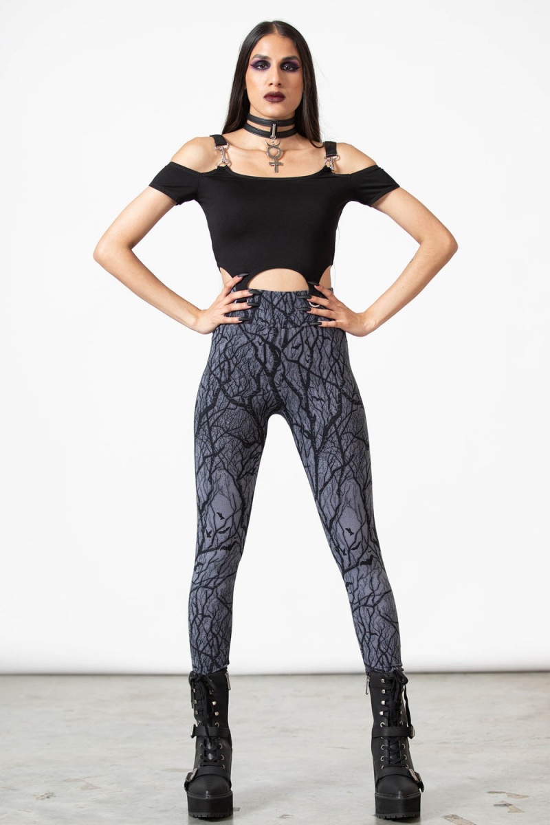 Killstar Astral Night Leggings Černé | QZYSWK-839