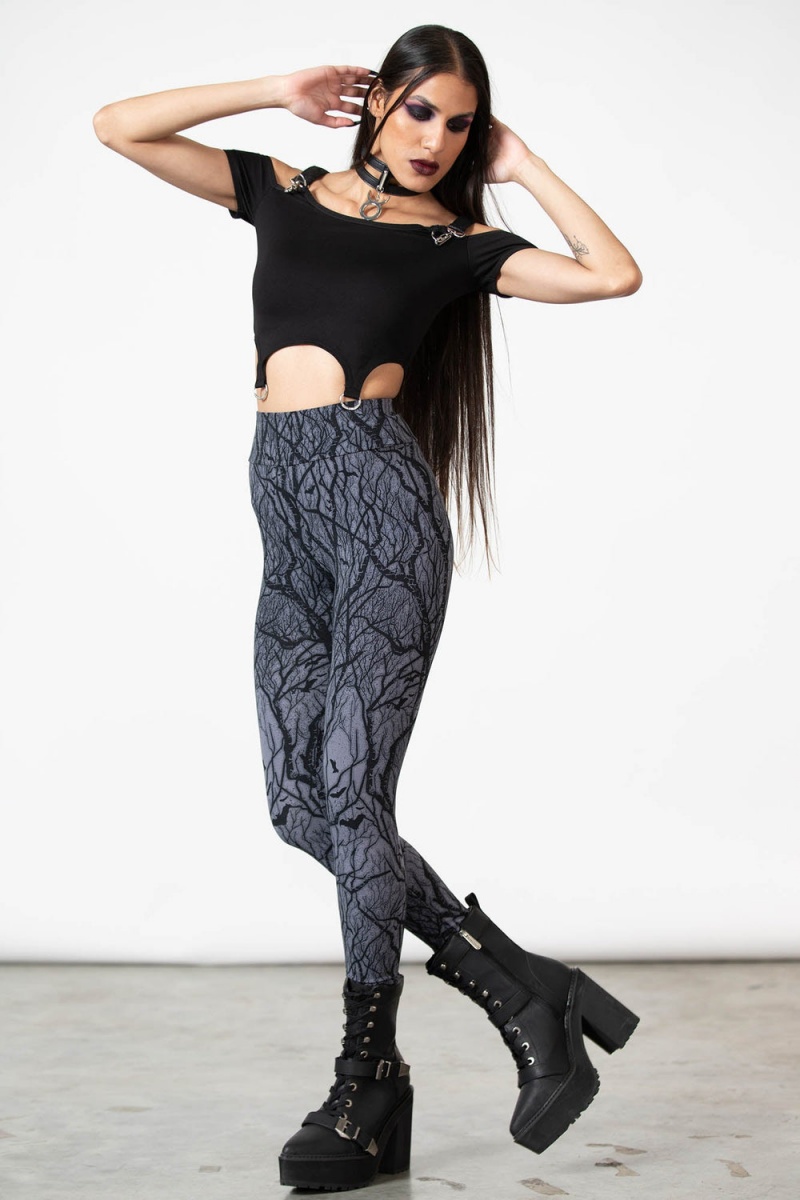 Killstar Astral Night Leggings Černé | QZYSWK-839