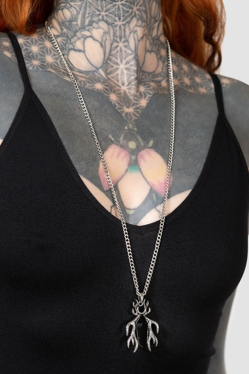 Killstar Astrella Necklace Stříbrné | WHSOKP-123