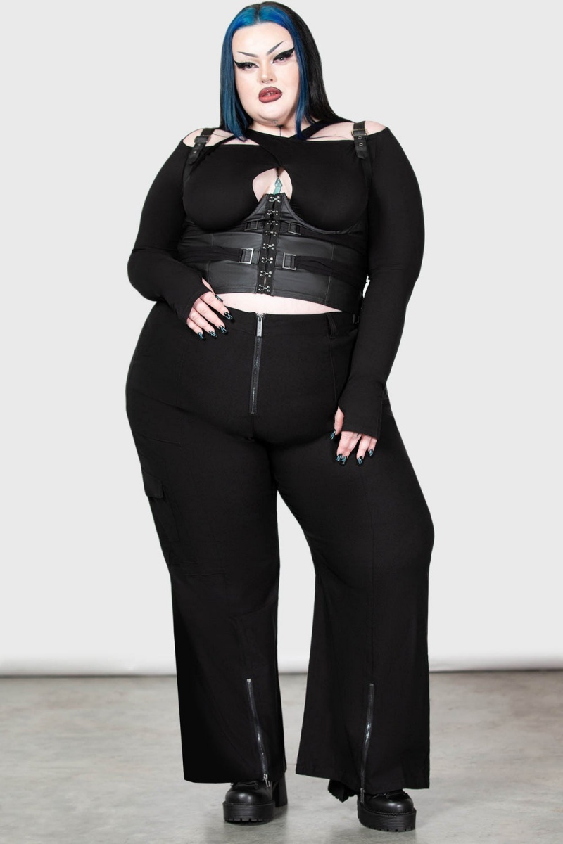Killstar Atacama's Void Corset [PLUS] Černé | KFRSUV-543