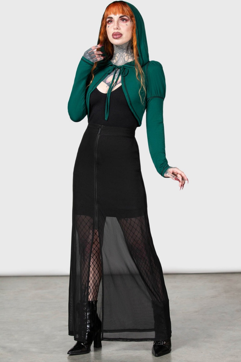 Killstar August S Kapucí Top Zelene | COIGXS-708