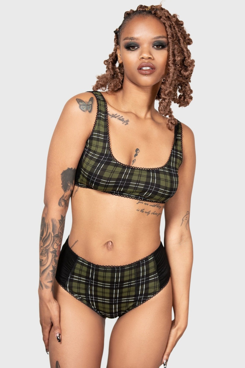 Killstar Autumn Lights Bra Zelene | DOWEFI-451