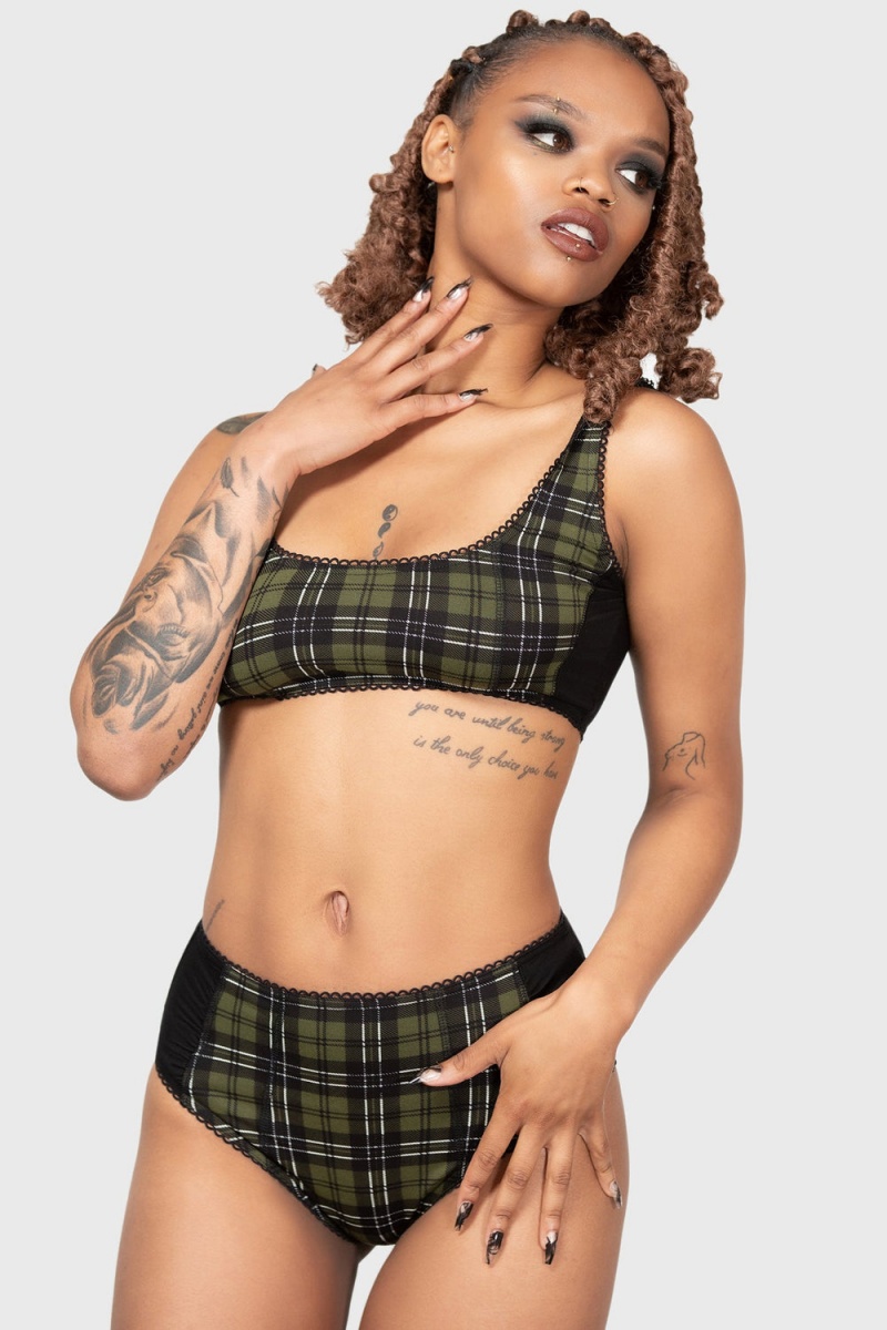 Killstar Autumn Lights Panty Zelene | GOXMEN-548