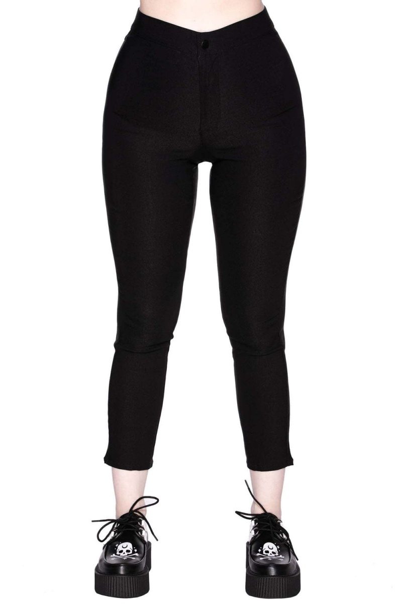 Killstar Bad Baby Capri Pants Černé | CKDJWR-105