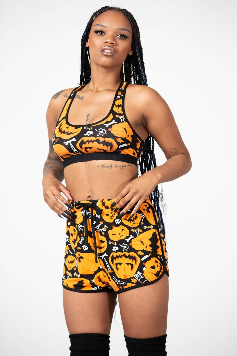 Killstar Bad Patch Racer Shorts Černé | HPLTOE-906
