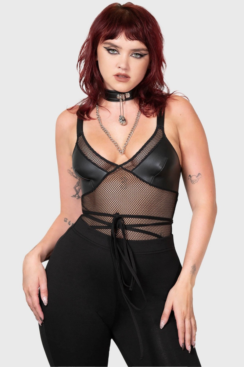 Killstar Bass Bodysuit Černé | JORBPH-014