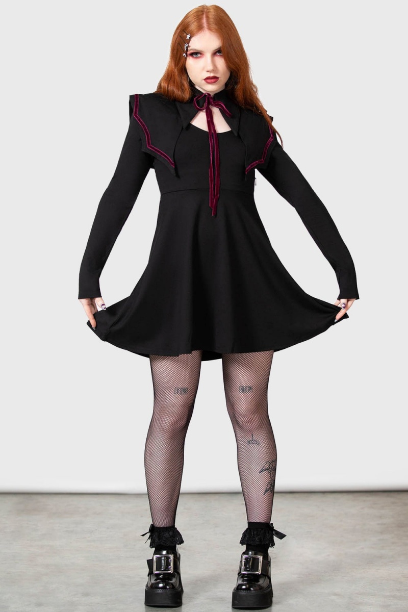 Killstar Bat Magic Šaty Černé | YXHLEP-584