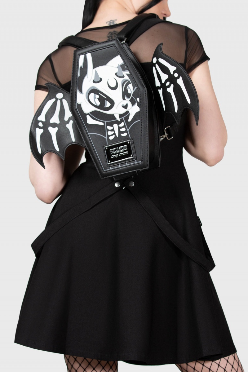 Killstar Batbone Backpack Černé | XFTLEG-834