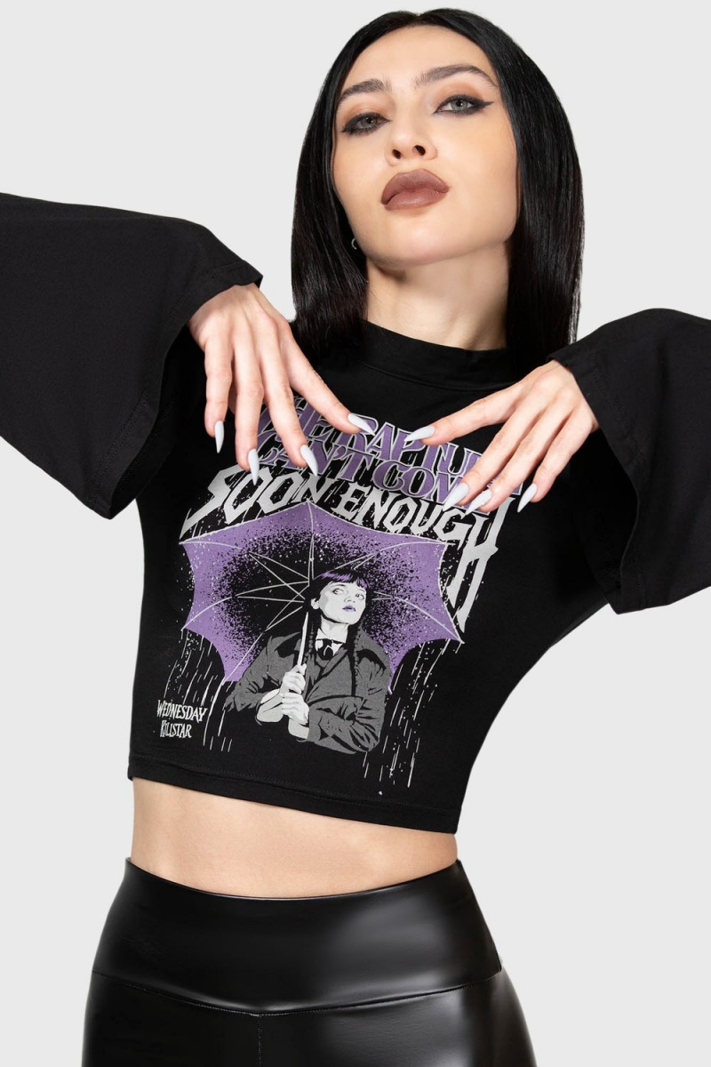 Killstar Be Strange Long Sleeve Top Černé | MCXFVH-480