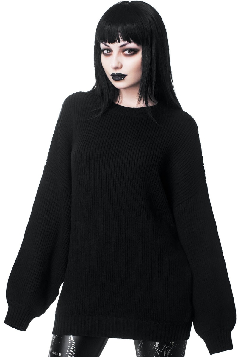 Killstar Belinda Knit Svetrové Černé | ENXGAY-614