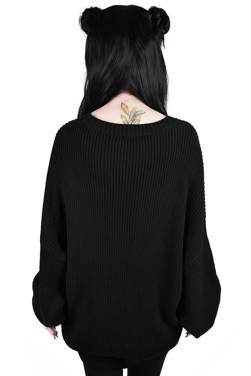 Killstar Belinda Knit Svetrové Černé | ENXGAY-614