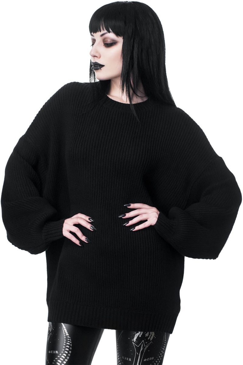 Killstar Belinda Knit Svetrové Černé | ENXGAY-614