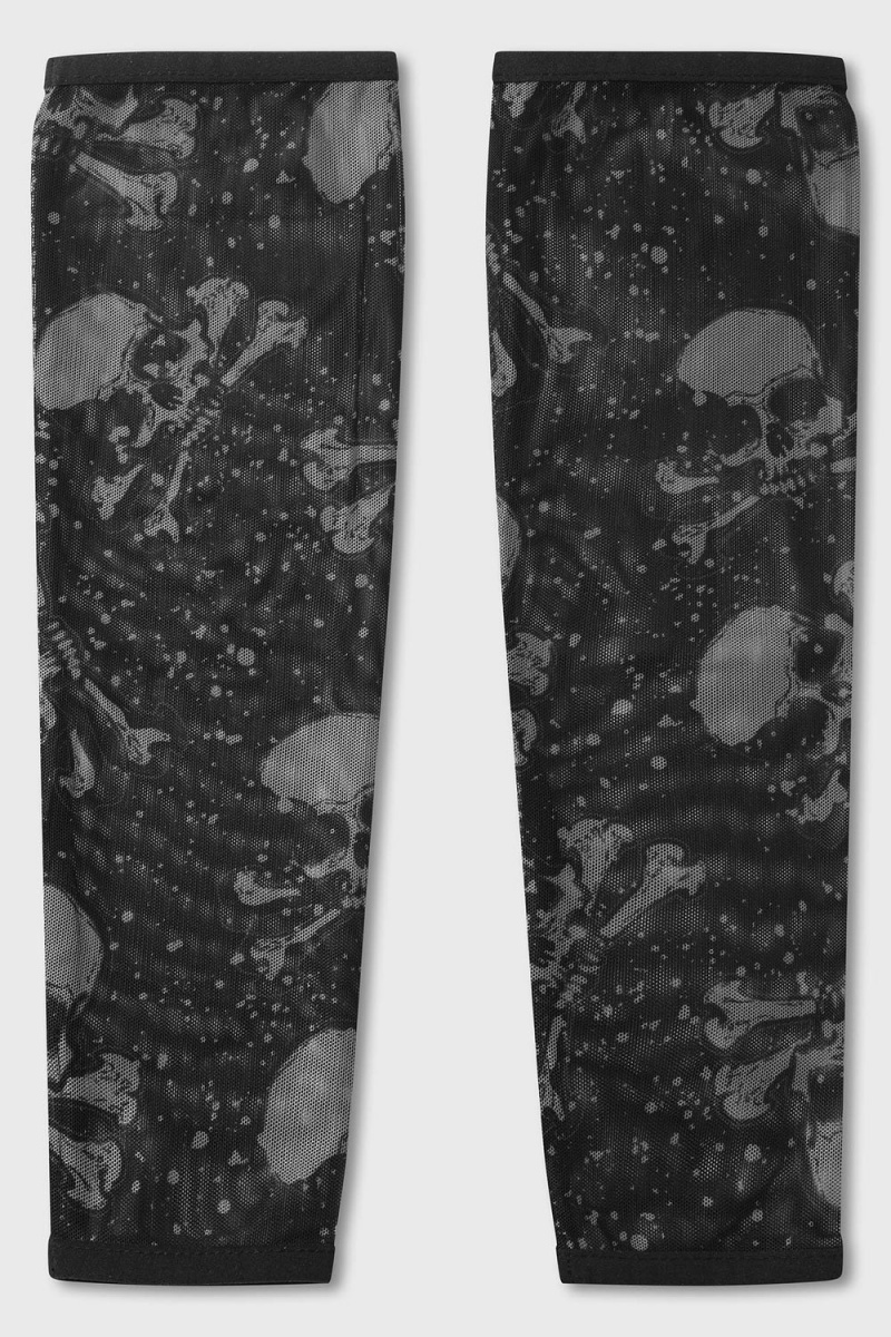 Killstar Big Top Fingerless Gloves Černé | PSOXHA-823