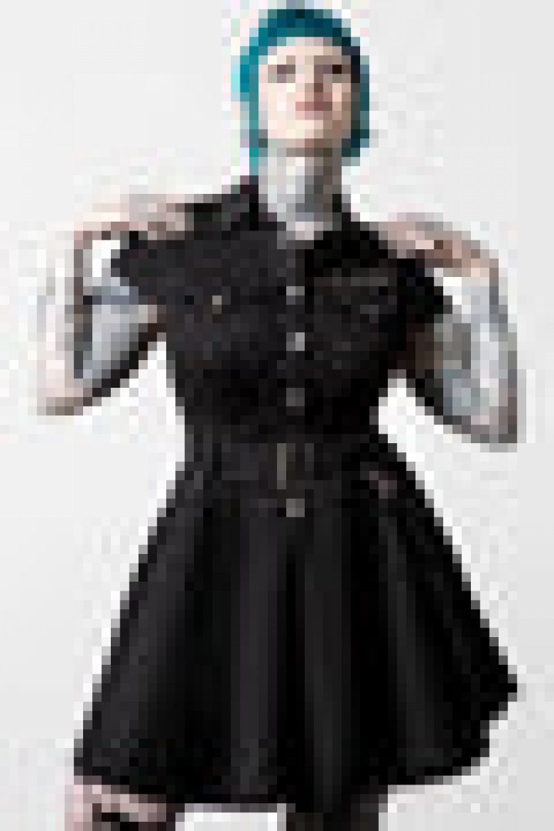 Killstar Billeted Shirt-Šaty Černé | ZVGEQF-541
