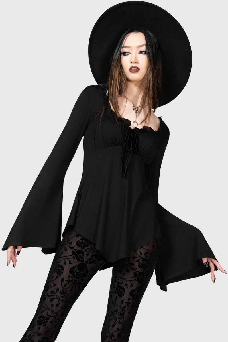 Killstar Birch Top Černé | VHYDFL-790