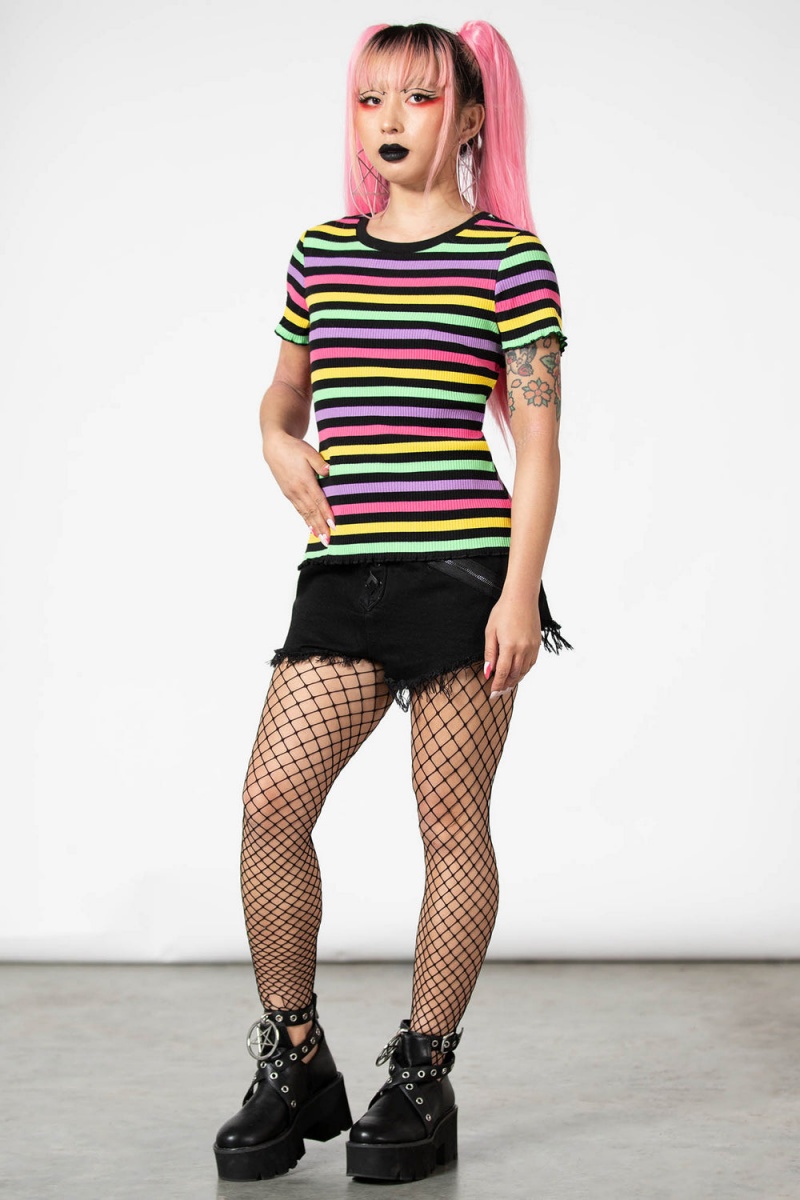 Killstar Blair Rainbow Top Rainbow | XSKADY-167