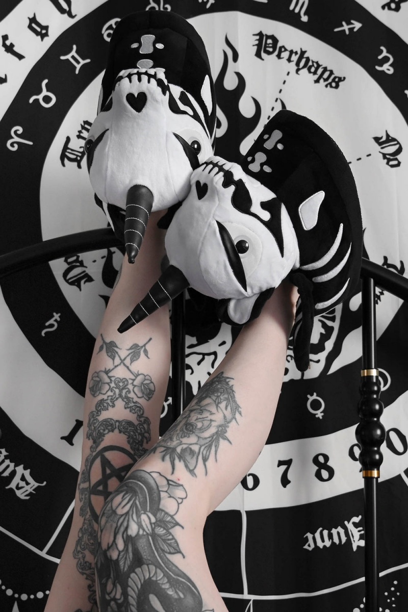 Killstar Bone Myth Slippers Černé | FMDNWG-298
