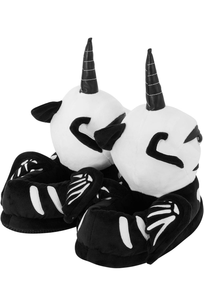 Killstar Bone Myth Slippers Černé | FMDNWG-298