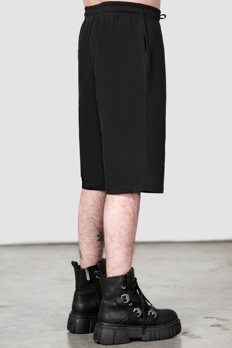 Killstar Breaking Point Longline Shorts Černé | NMBJVX-120