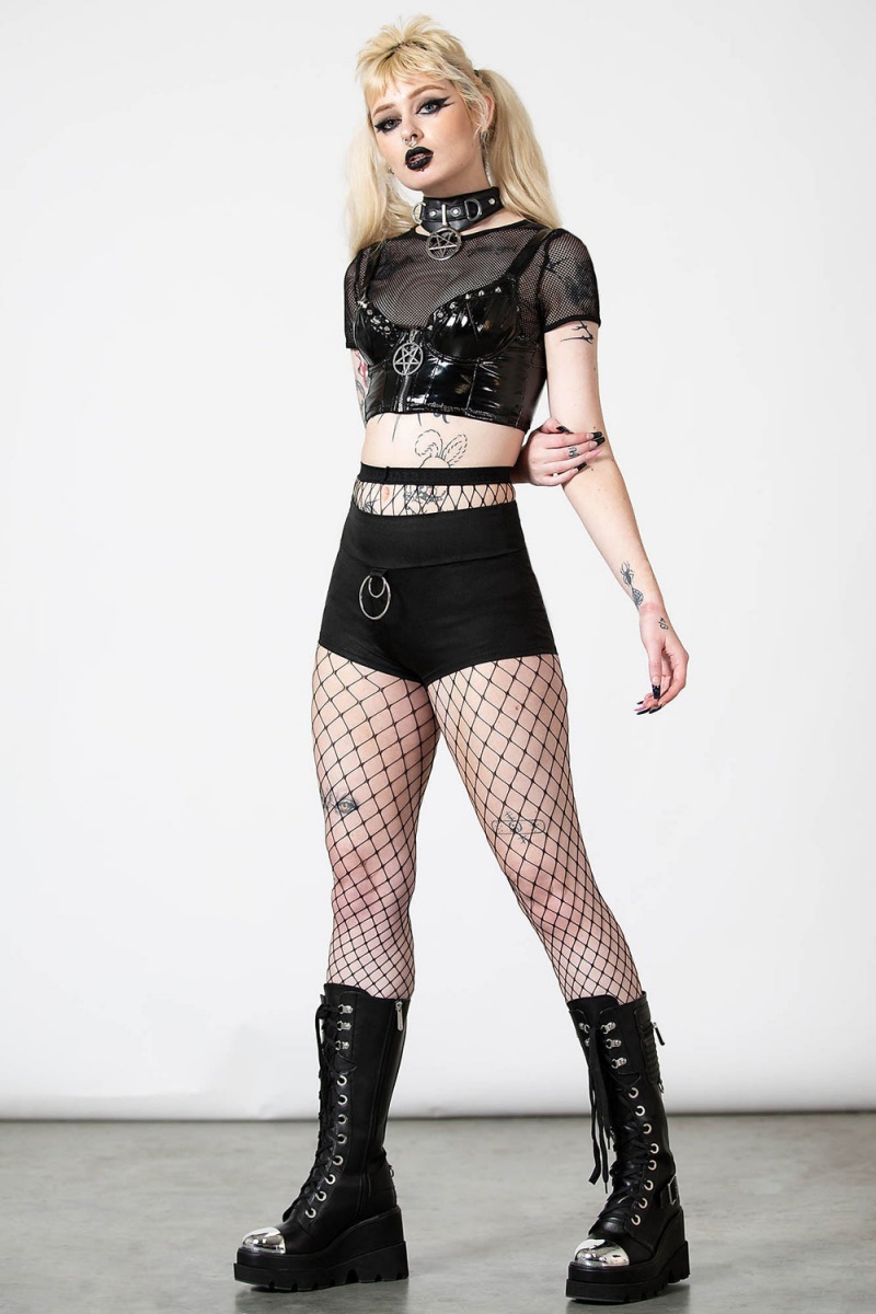 Killstar Britta Corset Top Černé | BLTHKX-890