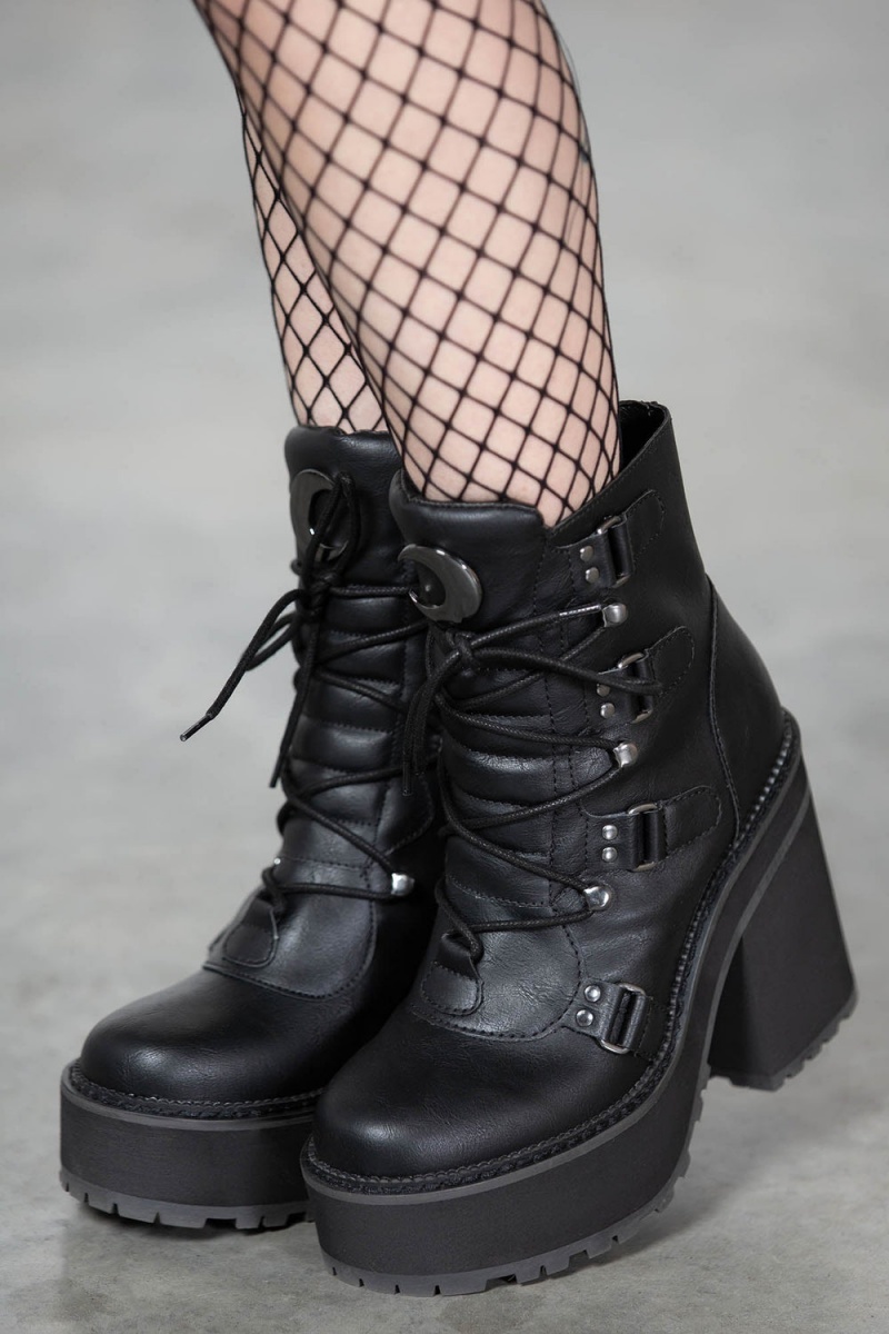 Killstar Broom Rider Boots [B] Černé | ZUODAT-826