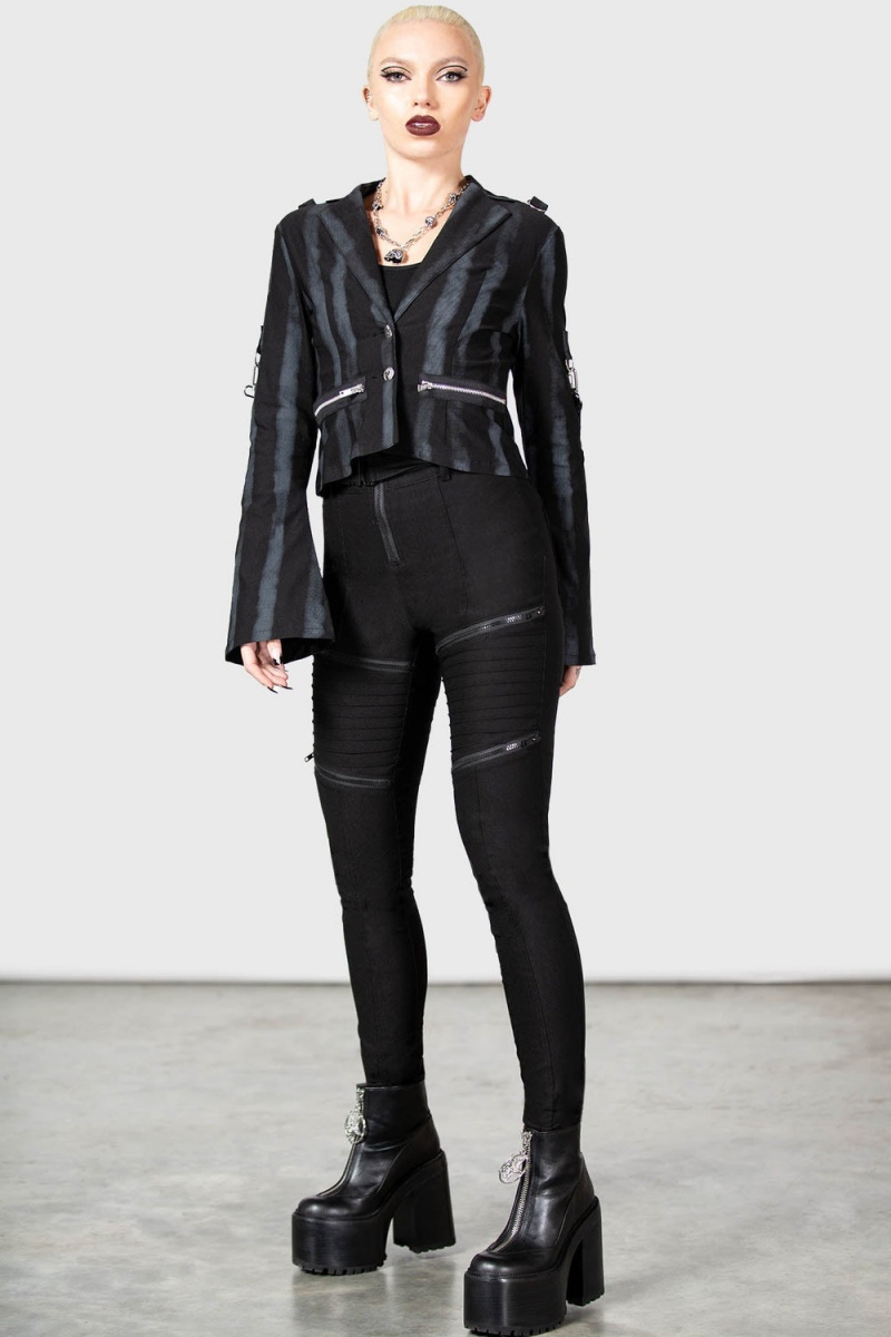 Killstar Burlesque Babe Blazer Černé | RJZKUL-983