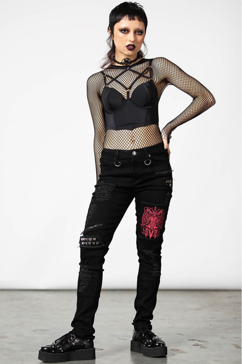 Killstar Cage Effect Bra Černé | QZVGTB-357