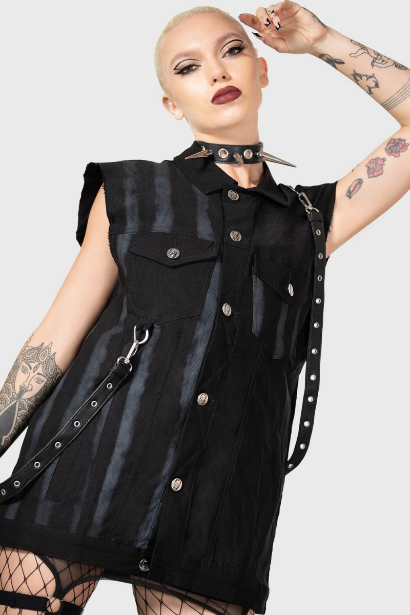 Killstar Carnevil Vest Černé | HEQSJM-241