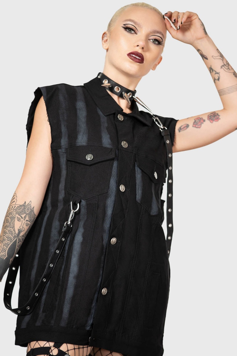 Killstar Carnevil Vest Černé | HEQSJM-241
