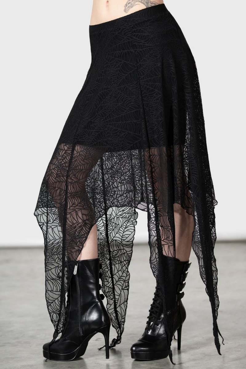 Killstar Caroline Skirt Černé | JHPTOG-285