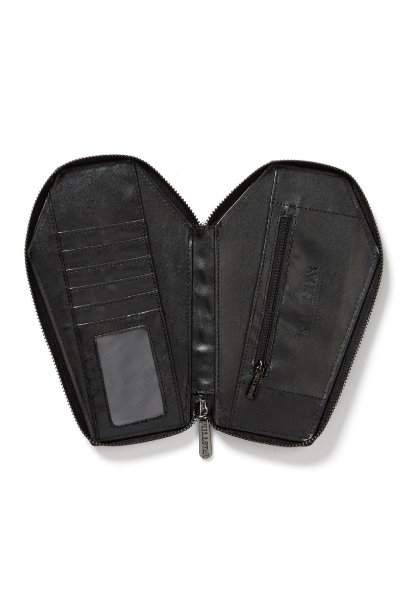 Killstar Casey Coffin Wallet [B] Černé | ZDIWTF-365