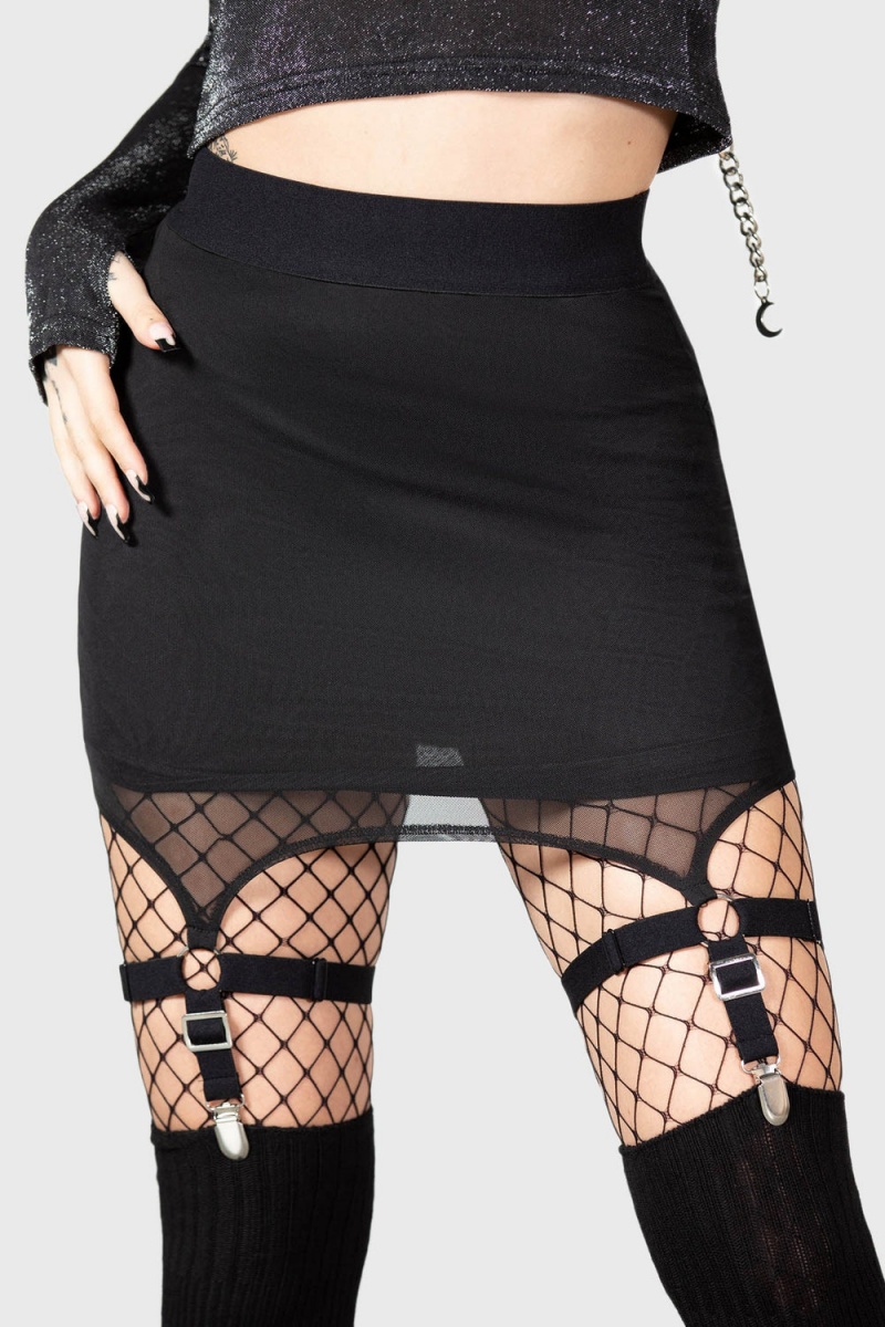 Killstar Cassandra Mini Skirt Černé | FWBUCN-356