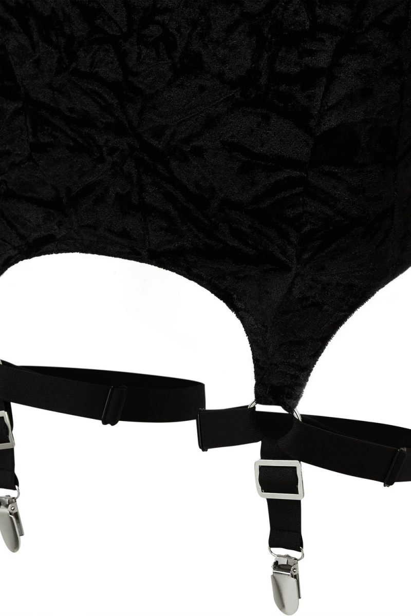 Killstar Cassandra Velvet Mini Skirt [B] Černé | FEGHRJ-104