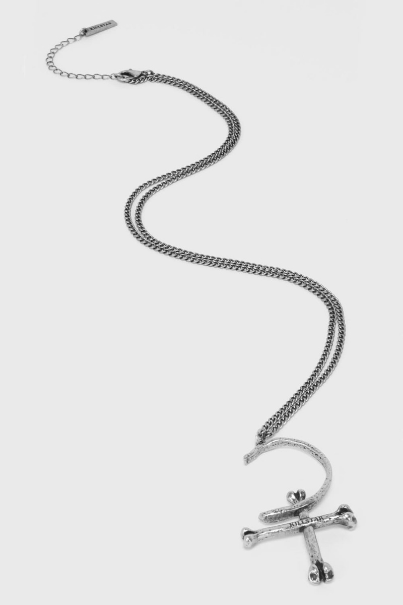 Killstar Catacombs Necklace Stříbrné | AIWLUY-183