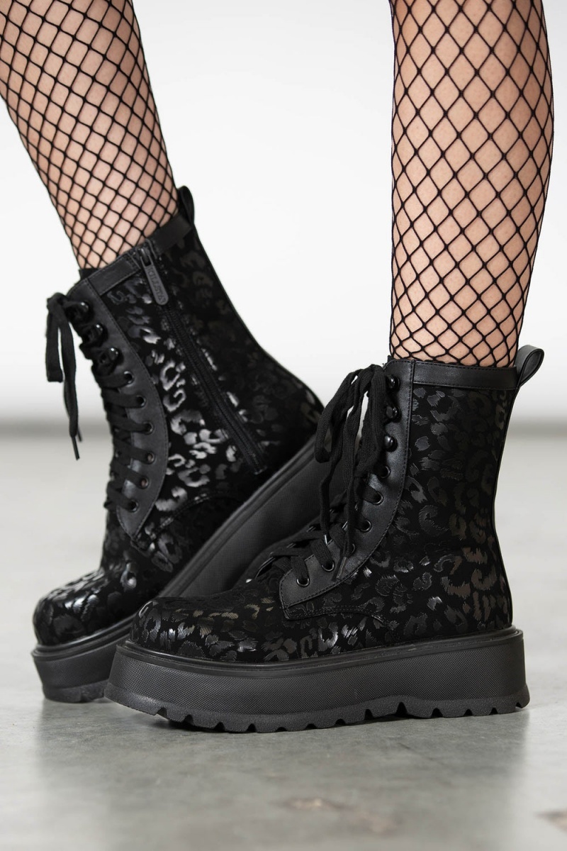Killstar Catfight Boots Černé | RSCUKI-483