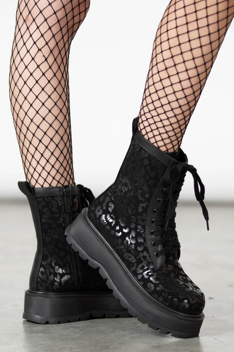 Killstar Catfight Boots Černé | RSCUKI-483