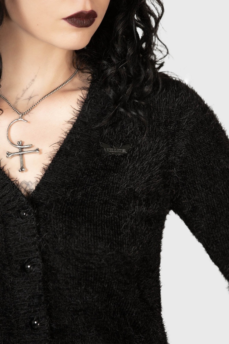 Killstar Chiroptera Cardigan Černé | JDOIVE-640