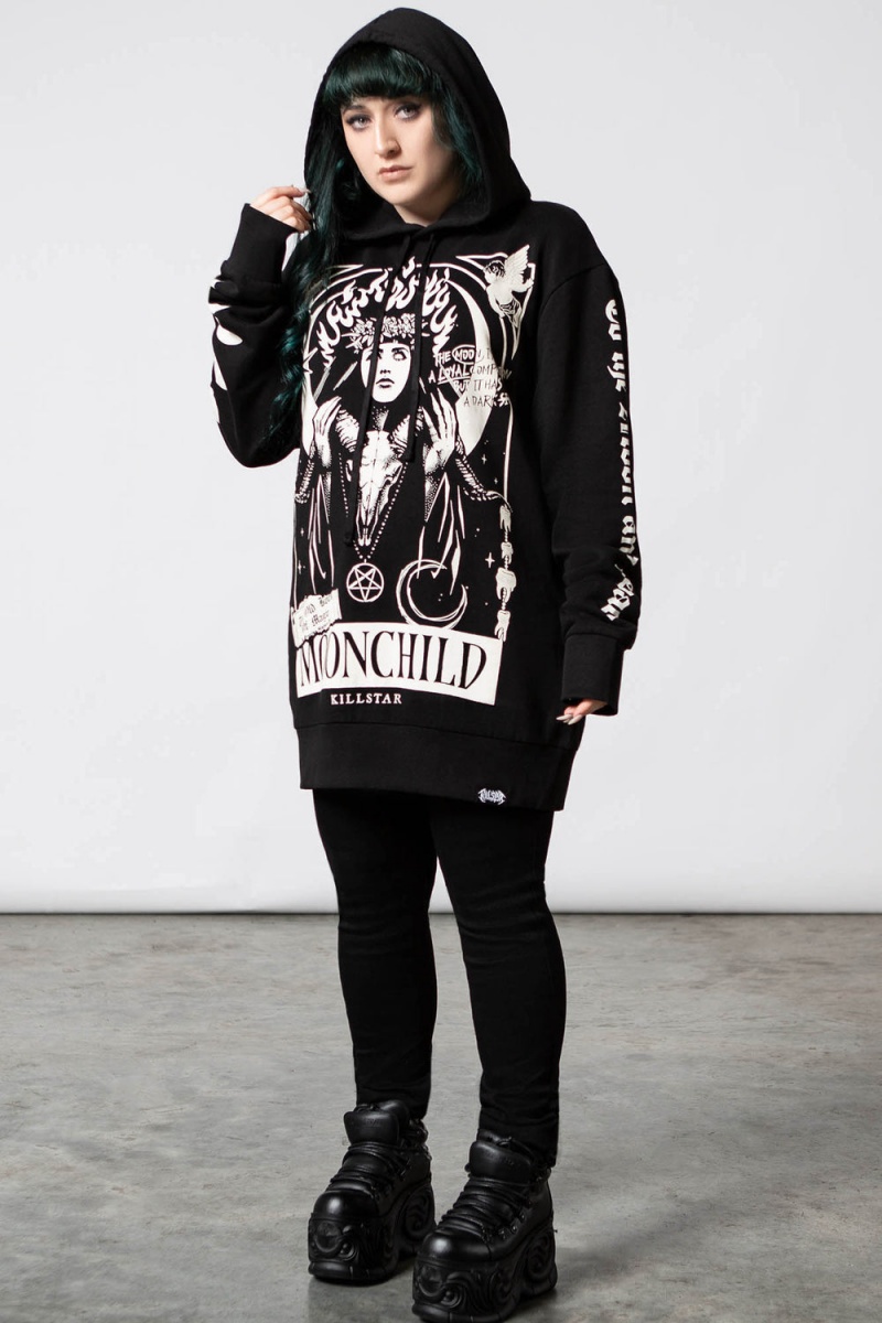 Killstar Companion Hoodie Černé | MSFZXE-064