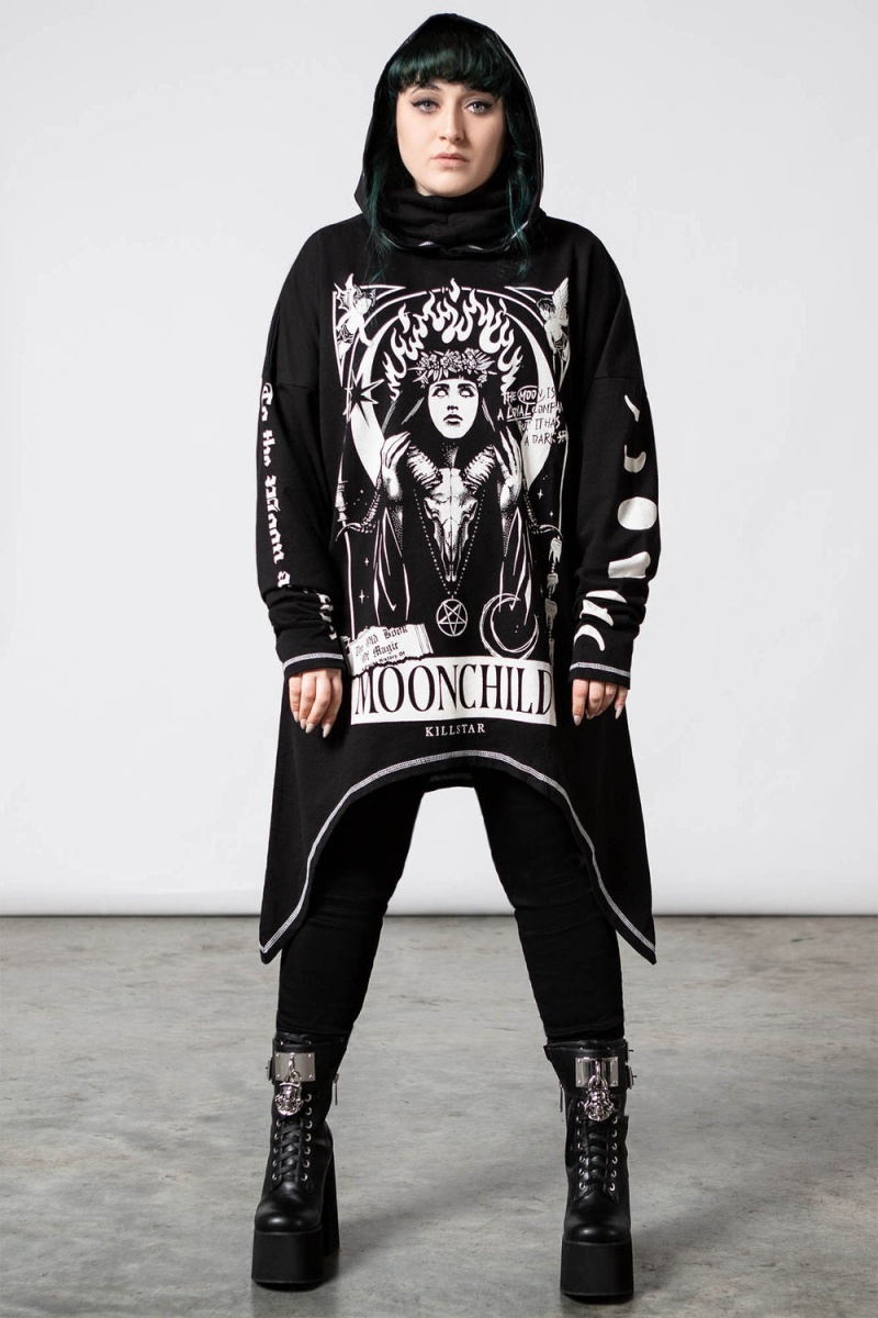 Killstar Companion Oversized Hoodie Černé | XCHASF-493
