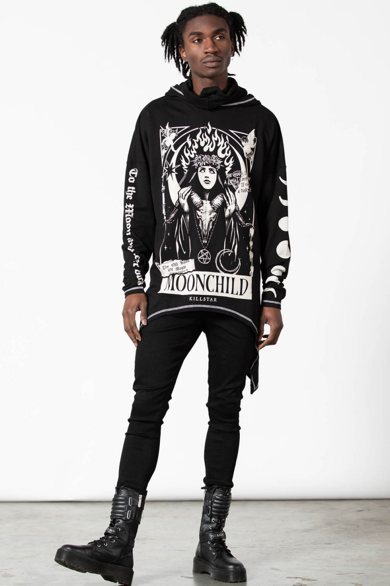 Killstar Companion Oversized Hoodie Černé | XCHASF-493