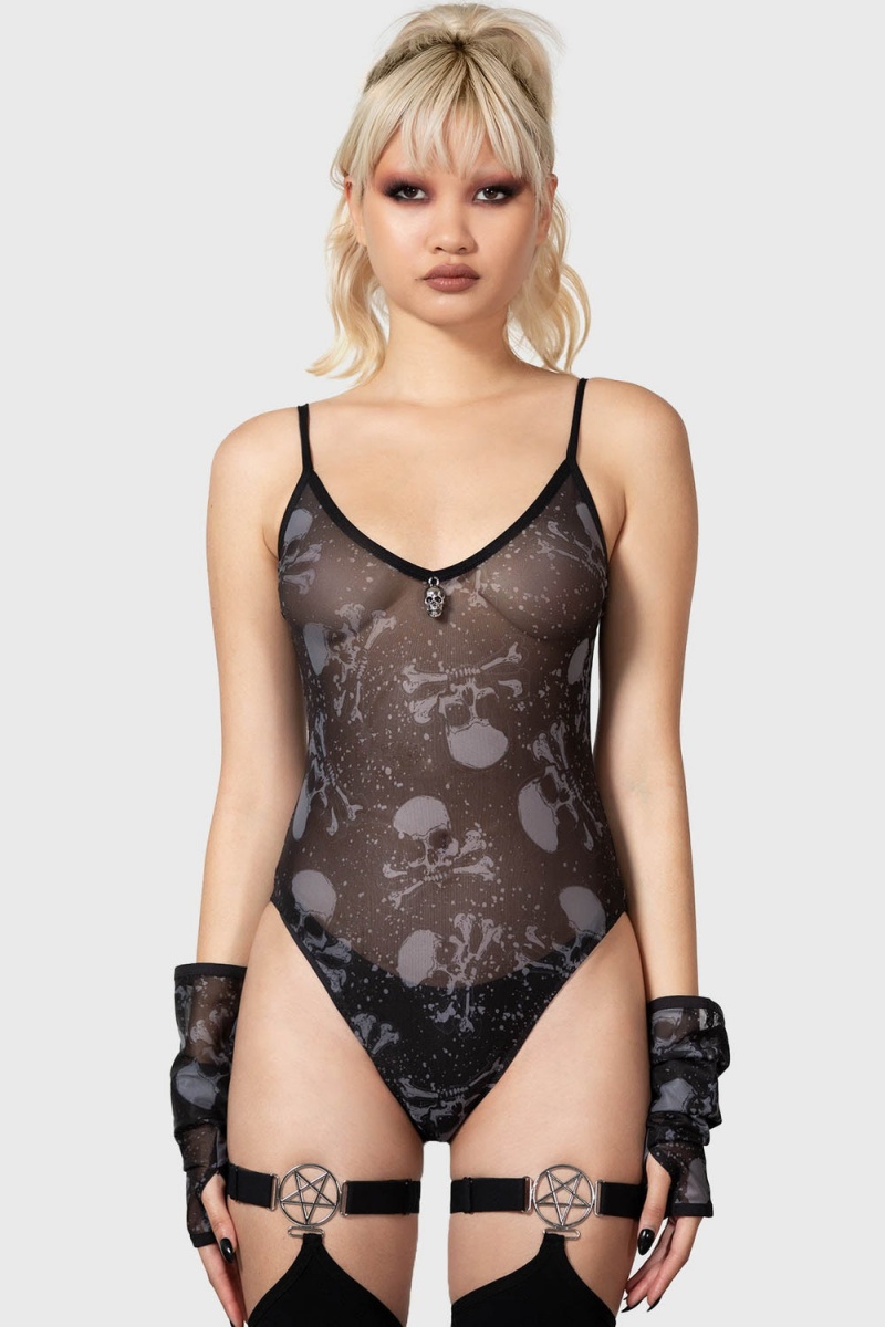 Killstar Contortion Bodysuit [B] Černé | RWJXAH-608