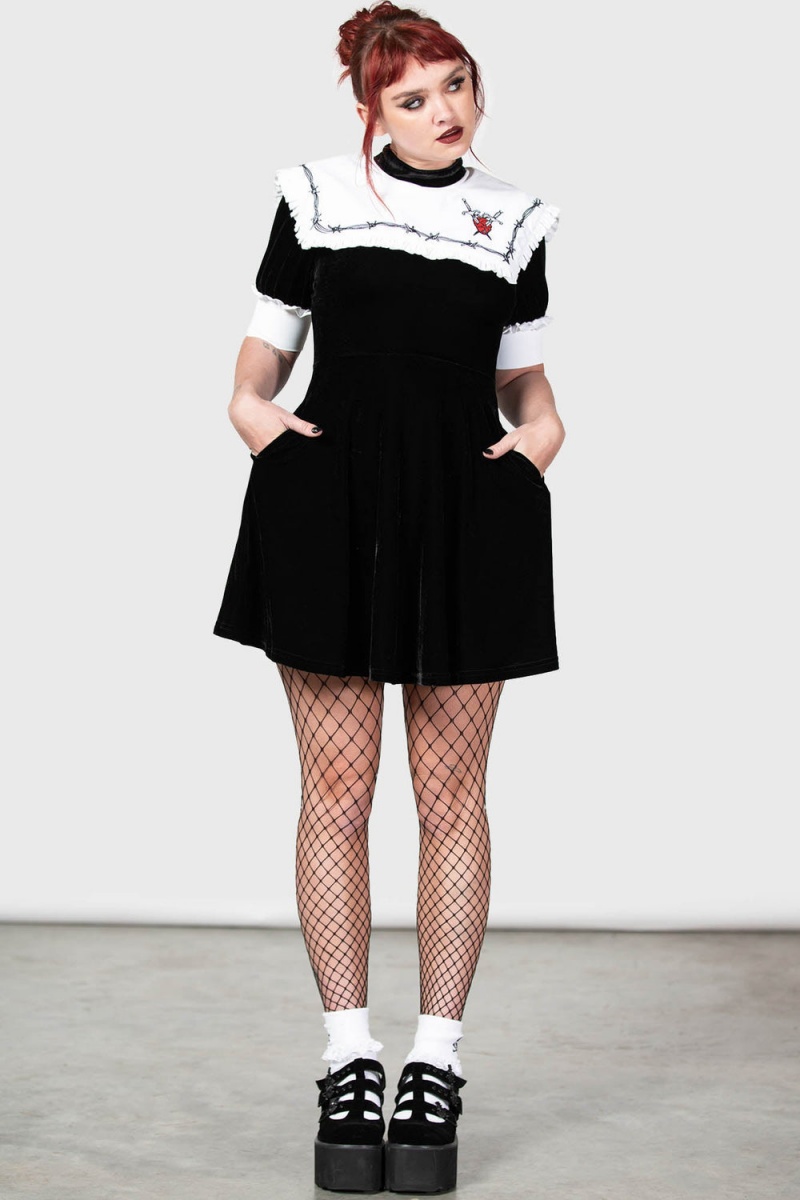 Killstar Cora Šaty Černé | LVBJCX-295