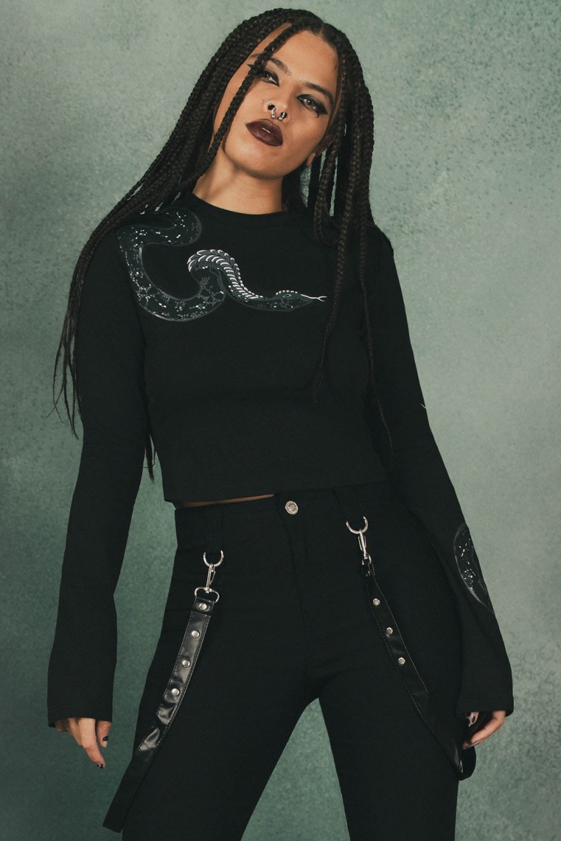 Killstar Cornelia Crop Top Černé | DSTPKG-172