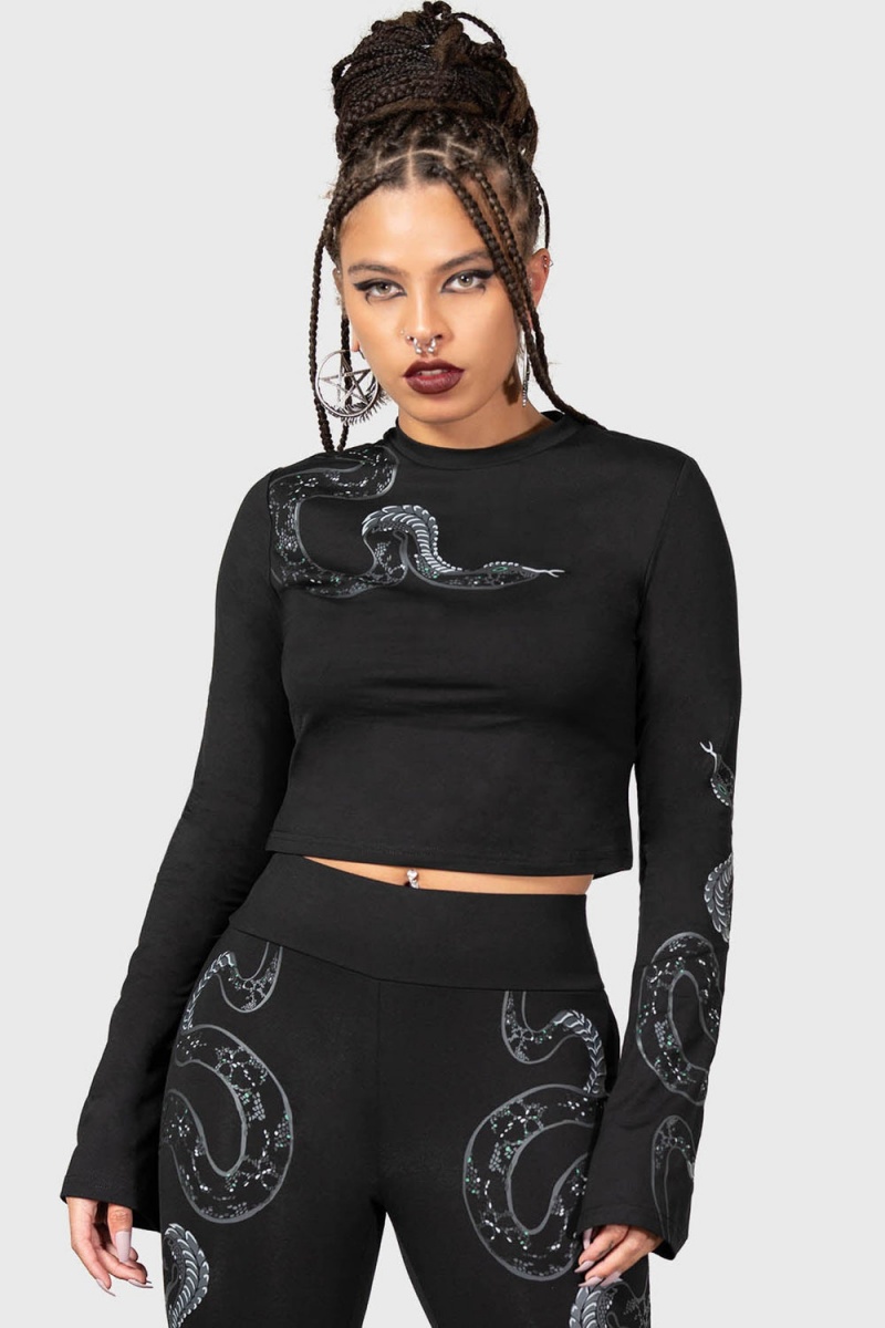 Killstar Cornelia Crop Top Černé | DSTPKG-172