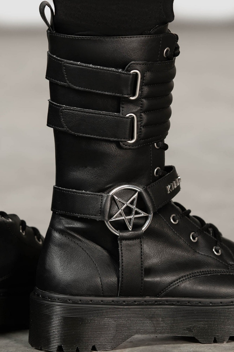Killstar Corrosion Boots Černé | WVNZPT-982