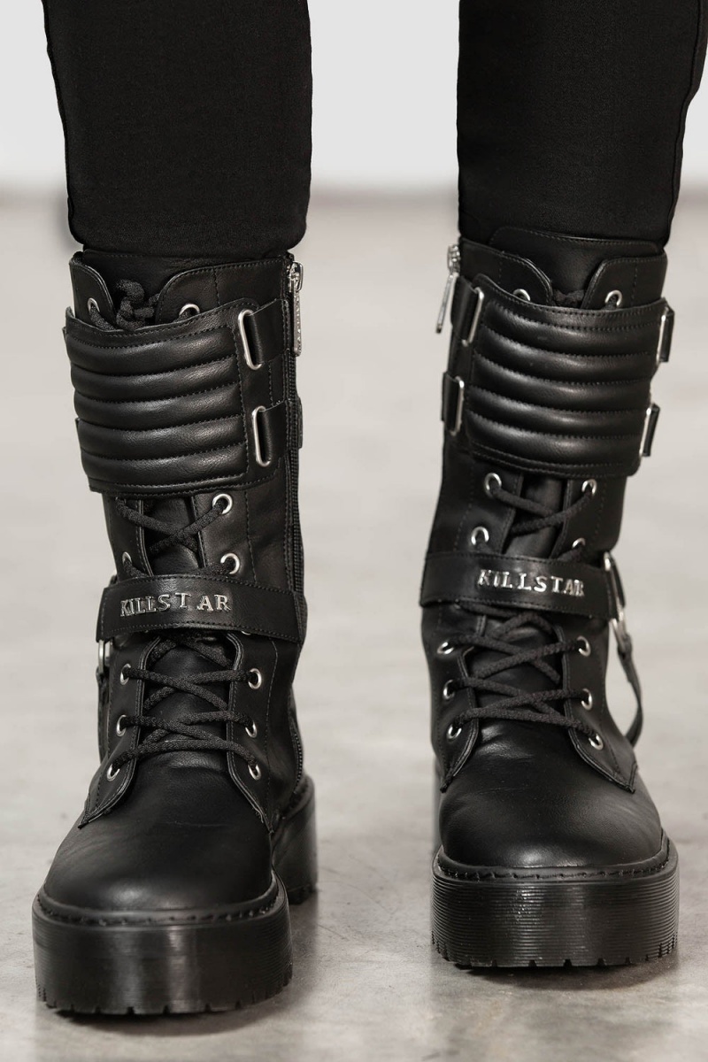 Killstar Corrosion Boots Černé | WVNZPT-982
