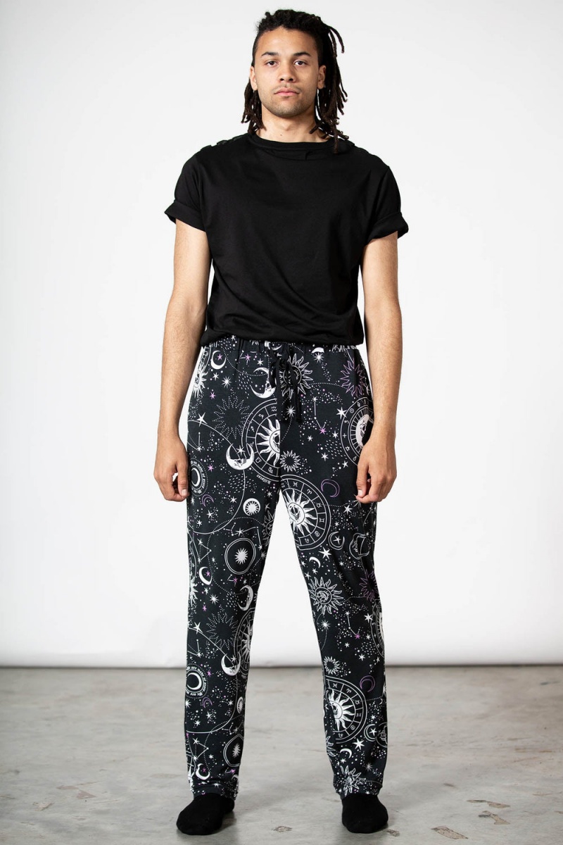 Killstar Corvus Lounge Pants Černé | UHIDKM-532